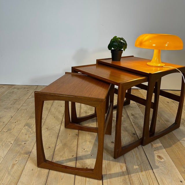 Quadrille Nesting Tables in Teak from G-Plan, 1960s, Set of 3 For Sale - Image 3 of 11