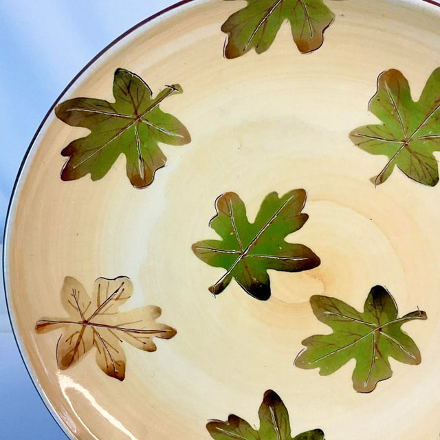 1990s Vintage Arts & Crafts Pottery Barn Harvest Salad Plates - Set of 8, Thanksgiving For Sale - Image 6 of 10
