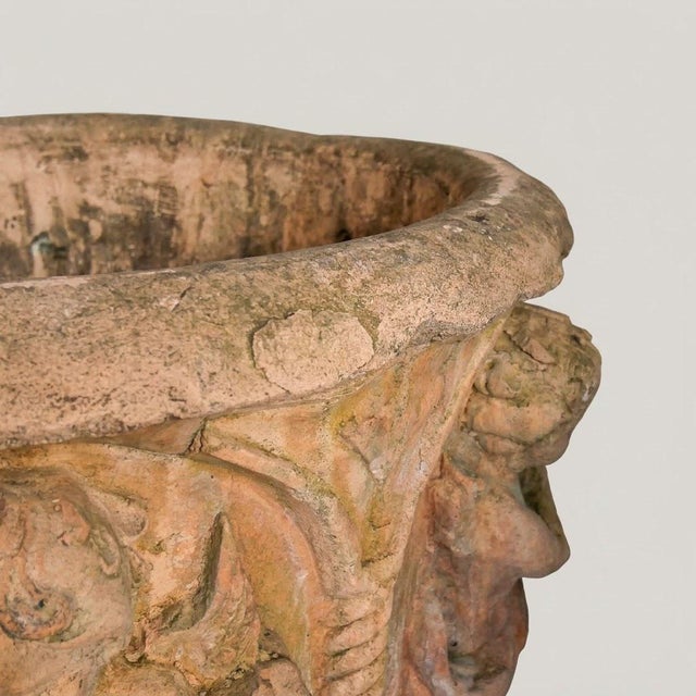 Large Garden Basin with Musical Putti Italian Renaissance Inspiration, 1950s For Sale - Image 4 of 15
