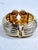 Metal Vintage Greek Revival Ionic Column Gold-Tone Clamper Cuff Bracelet For Sale - Image 7 of 7