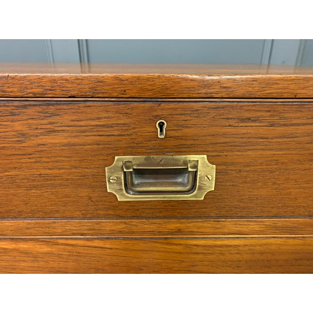 Victorian Teak Military Chest by Army & Navy, 1885 For Sale - Image 6 of 16