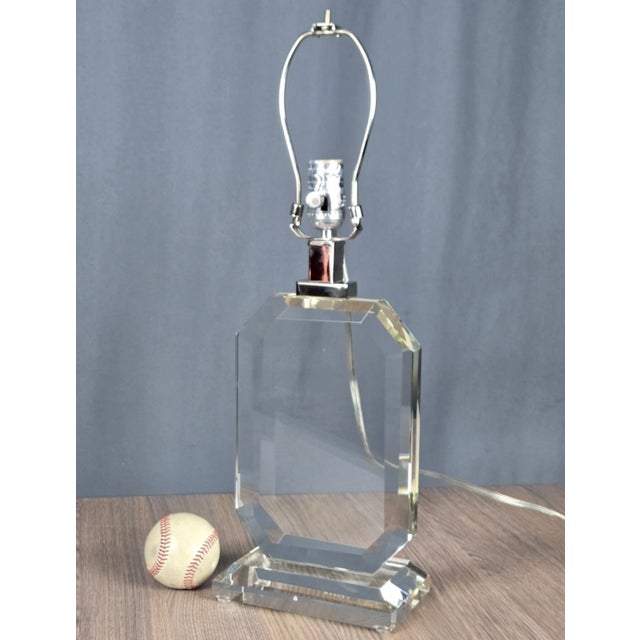 Ralph Lauren Home 1990s Ralph Lauren Home Octagonal Faceted Crystal Table Lamp For Sale - Image 4 of 15