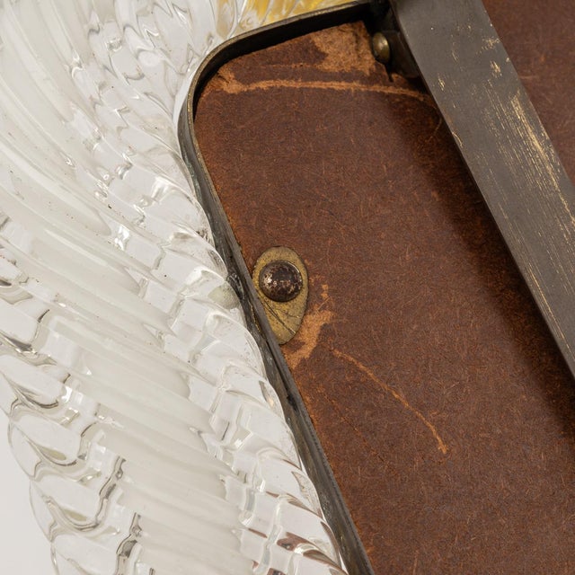 A mid-20th century glass mounted photograph frame attributable to the world renowned glassmakers barovier & toso of murano...