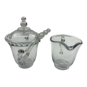 Mid 20th Century Imperial Glass Candlewick Cream & Sugar Set