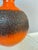 Textile Orange and Brown Fat Lava Ceramic Table Lamp with Silk Shade from Jasba For Sale - Image 7 of 11