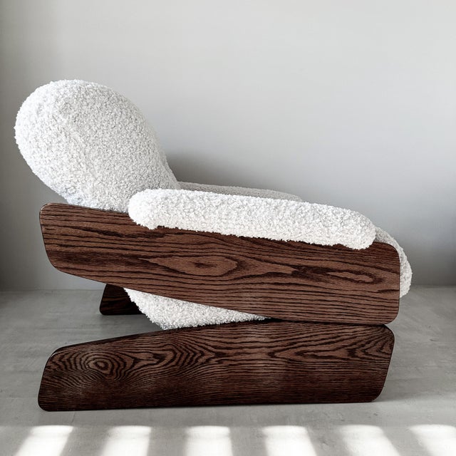 Wood Set of Vintage Brutalist Sofa and Lounge Chair, 1970s For Sale - Image 7 of 18