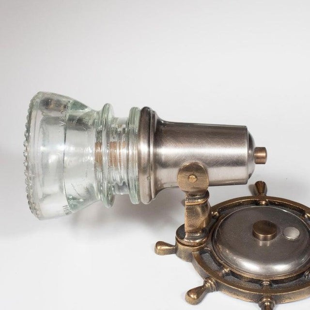 Metal Vintage Nautically Themed Sconces - A Pair For Sale - Image 7 of 12