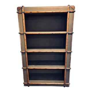Restoration Hardware Vintage Trunk Bookshelf For Sale