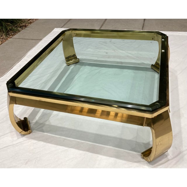 Ming Leg Brass Coffee Table From Mastercraft For Sale - Image 12 of 13