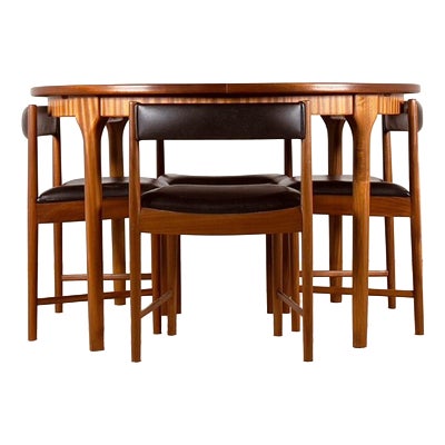 Mid-Century Dunvegan Extendable Dining Table and Chairs in Teak from McIntosh, 1960s, Set of 5 For Sale