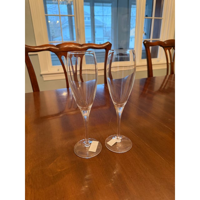 2010s Modern Christofle Albi Coffret Cadeau 2 Flutes with Gift Box For Sale - Image 5 of 11