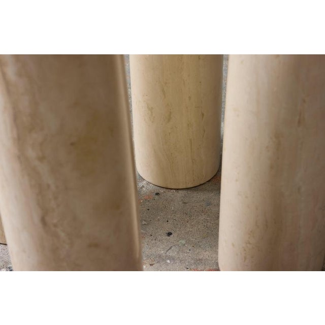 Il Colonnato Dining Table in Travertine by Mario Bellini for Cassina, 1977, in Very Good conditions. Designed 1970 to 1979...