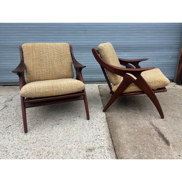 Tan 1960s Pair Dutch Open Armchairs “ the Knot” For Sale - Image 8 of 11