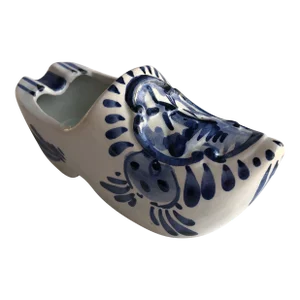 Vintage Blue Delft ,Dutch Clog Shoe, Hand Painted Pottery Ashtray