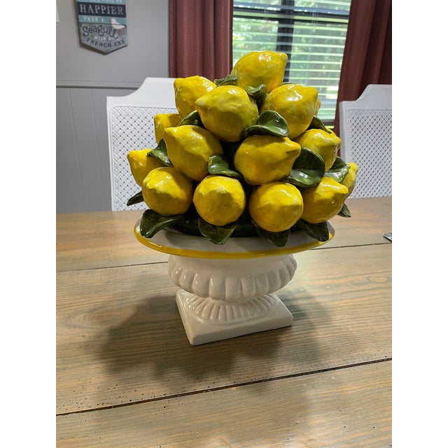 Large Vintage Italian Style Lemon Topiary Centerpiece For Sale - Image 17 of 18