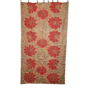 Tibetan Peonies Sateen Linen Throw