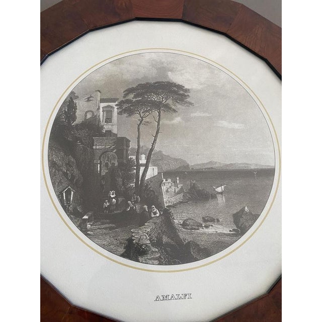 Italian Artist, Black and White Landscape of Amalfi, Late 18th Century, Print, Framed For Sale - Image 4 of 11