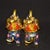 Blue Pair of Vintage Cloisonne Enamel Elephant Figures – 6.7" Gilt Floral Motif Statues For Sale - Image 8 of 9