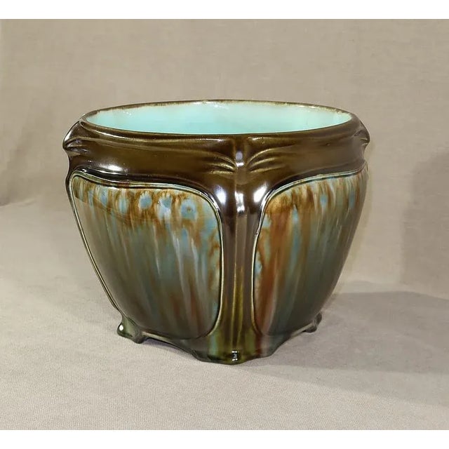 Art Nouveau Earthenware Cache-Pot or Bowl in the style of H. Guimard, 1900s For Sale - Image 3 of 12