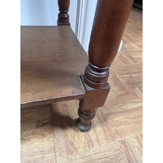 Antique American Late Sheraton Cherry Washstand With Lower Shelf For Sale - Image 12 of 12