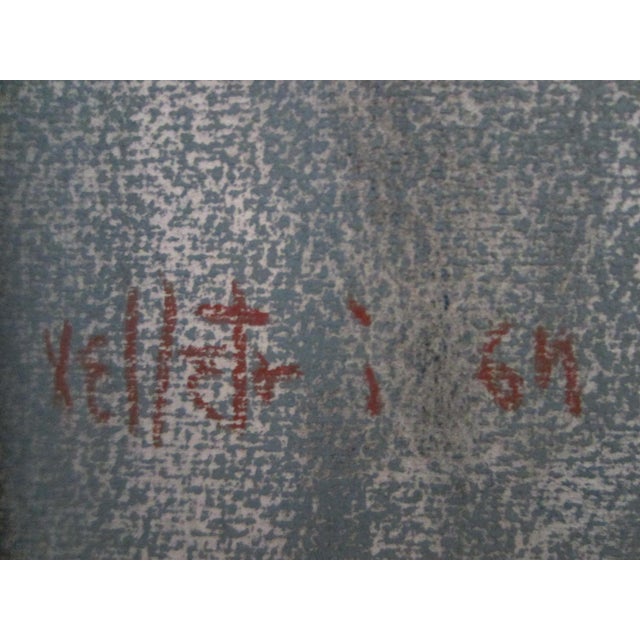 Velletri 64 Mid Century Modern Portrait Oil on Canvas For Sale - Image 9 of 10