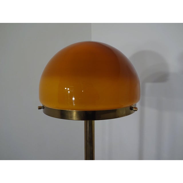 Mushroom Floor Lamp in Brass and Glass from Cosack, Germany, 1960s For Sale - Image 4 of 17