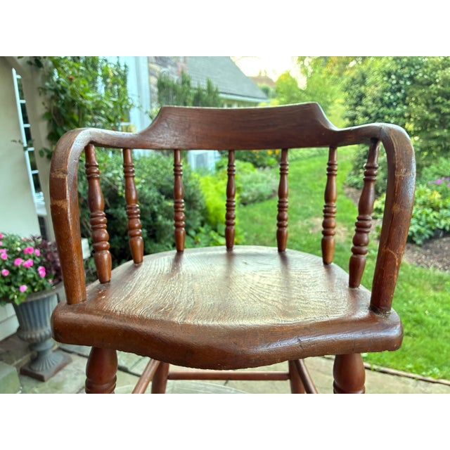 Antique Wooden Child's Youth Chair - C 1840 - American Primitive For Sale In Philadelphia - Image 6 of 8