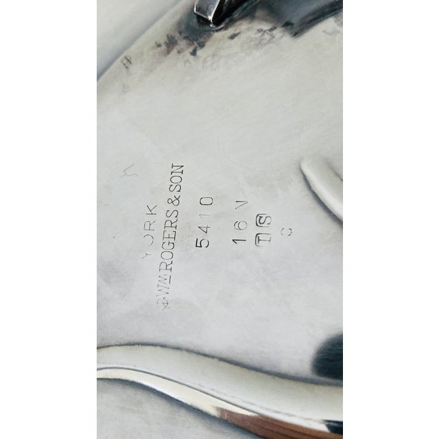 Mid-Century Modern Vintage Wm Rogers & Son Silver Plate Meat Tray For Sale - Image 3 of 7