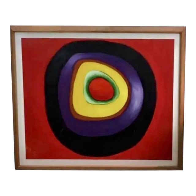 Late 20th Century W. Hall "The Circle" Original Oil Signed Painting For Sale