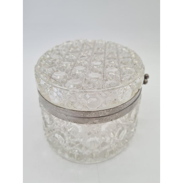 Pressed Crystal Glass Box, USA, 1900s For Sale - Image 5 of 14