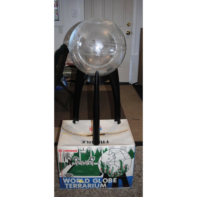 Mid Century Modern Lawnware World Globe Terrarium Chairish