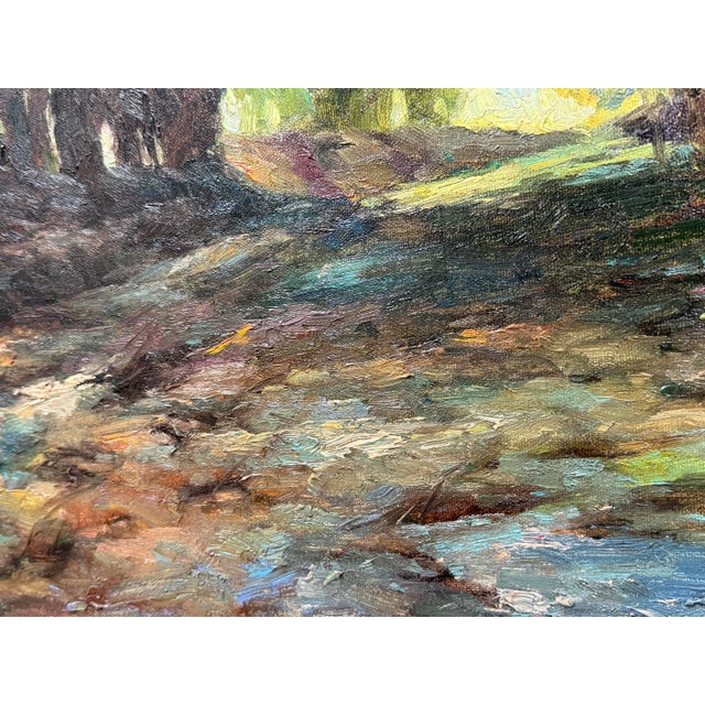 Brown TFT Interiors Original Landscape Painting For Sale - Image 8 of 12