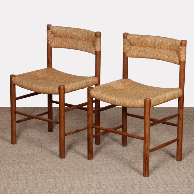 Brown Dordogne Model Chairs from Sentou, 1950, Set of 2 For Sale - Image 8 of 8