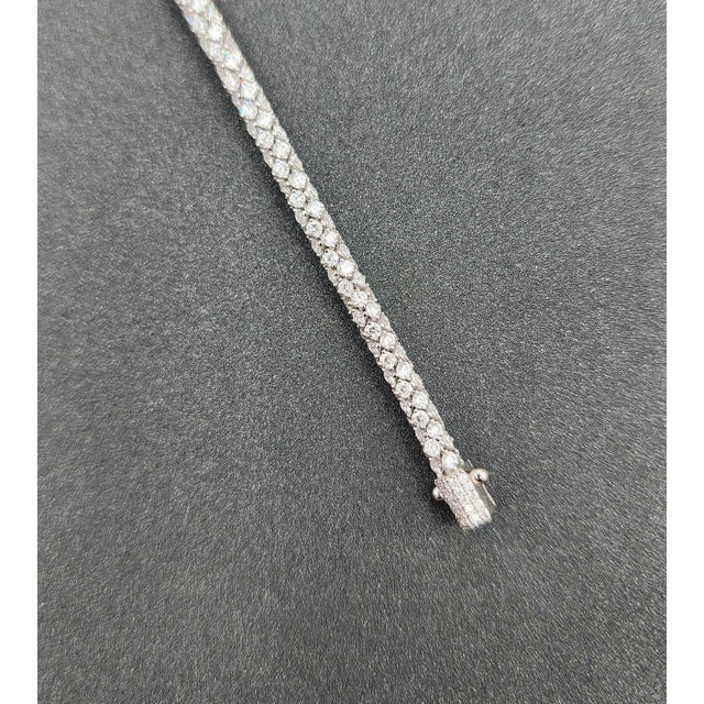 7.47 Ct Diamond Eternity Bracelet For Sale In Chicago - Image 6 of 8
