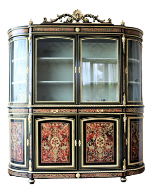 Credenza with Four-Door Boulle Showcase, 1990s