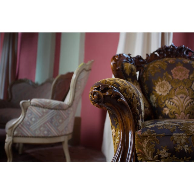 Italian Neo-Baroque Sofa and Lounge Chairs, Set of 5 For Sale - Image 12 of 15