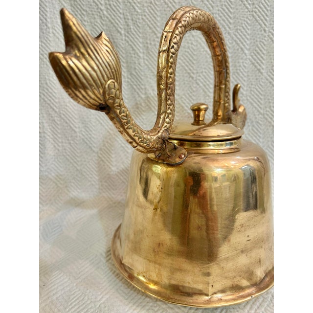 Early 20th Century Chinoiserie Hollywood Regency Dragon Handle Tea Kettle For Sale In New Orleans - Image 6 of 10