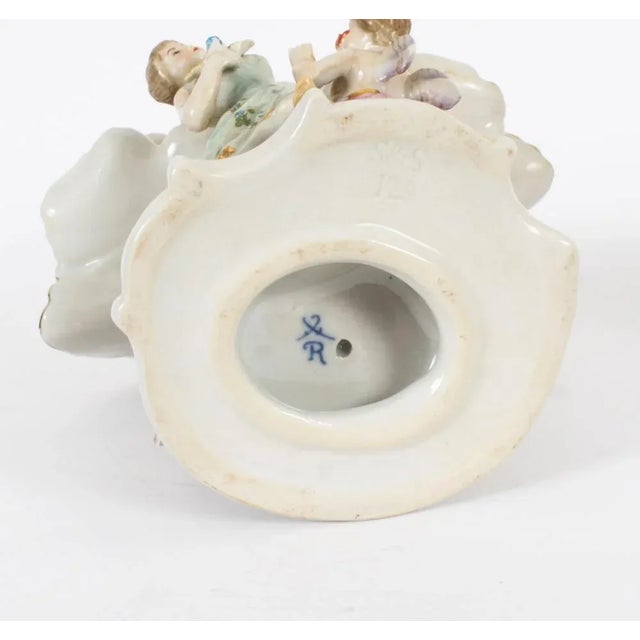 Vintage 20th Century Delightful Dresden Porcelain Spill Vases, 1980s, Set of 2 For Sale - Image 14 of 18