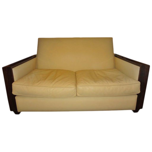 1930 S French Art Deco Sofa Inspired By Ruhlmann