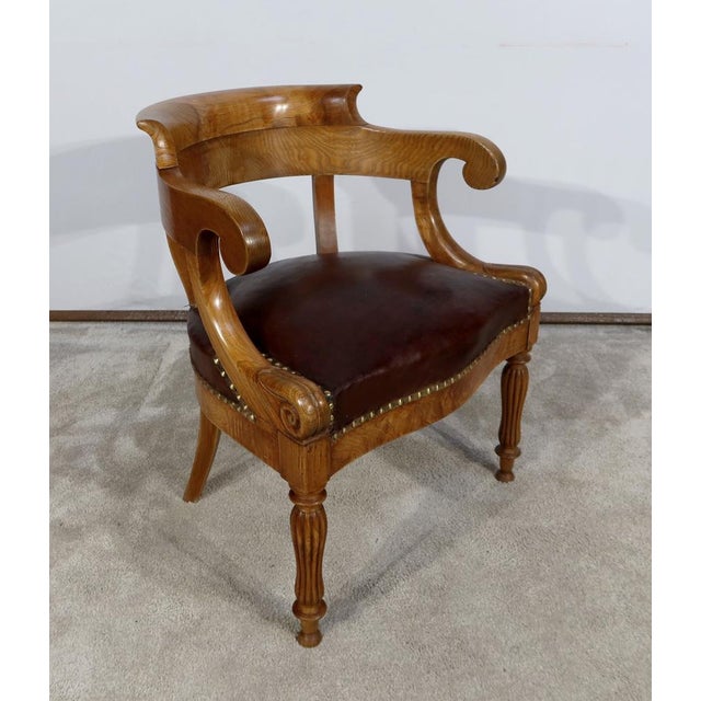 Louis Philippe Desk Chair in Ash For Sale - Image 3 of 17