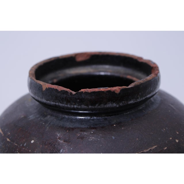 Brown Stoneware Pottery Storage Crock Canning Jar For Sale - Image 8 of 15