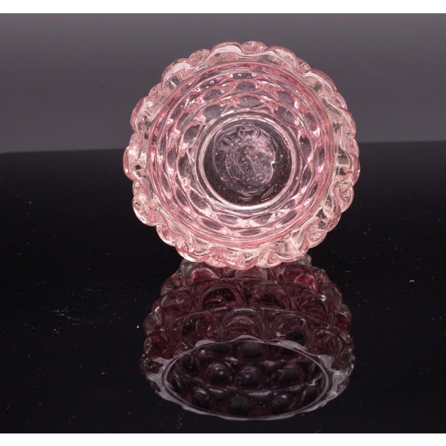 1940s Pink Ercole Barovier Series Lenti Vase Barovier & Toso Italy 1940s For Sale - Image 5 of 12