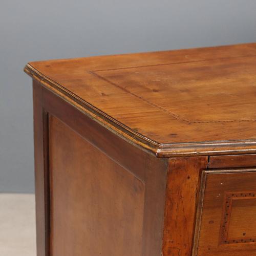 Walnut Demi-Lune Chest of Drawers For Sale - Image 4 of 11