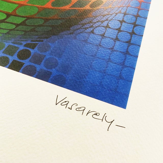 After Victor Vasarely, Op Art Composition, 1970s, Lithograph For Sale - Image 3 of 8