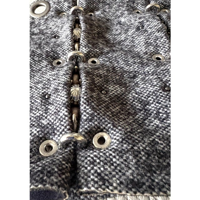Italian Studded Fabric Swatch No 12 Ramponi, Como Italy Winter 2026-2027 Collection 7" x 7" Grommet in one corner The...
