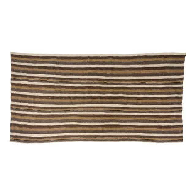 Oushak Anatolian Stripe Kilim Rug For Sale