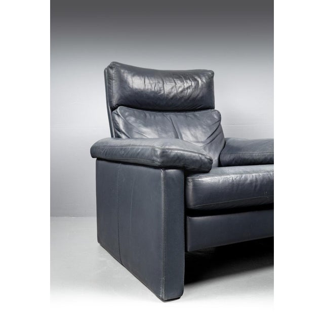 Blue Leather Armchair from Cor Conseta, Germany, 1980s For Sale - Image 16 of 18