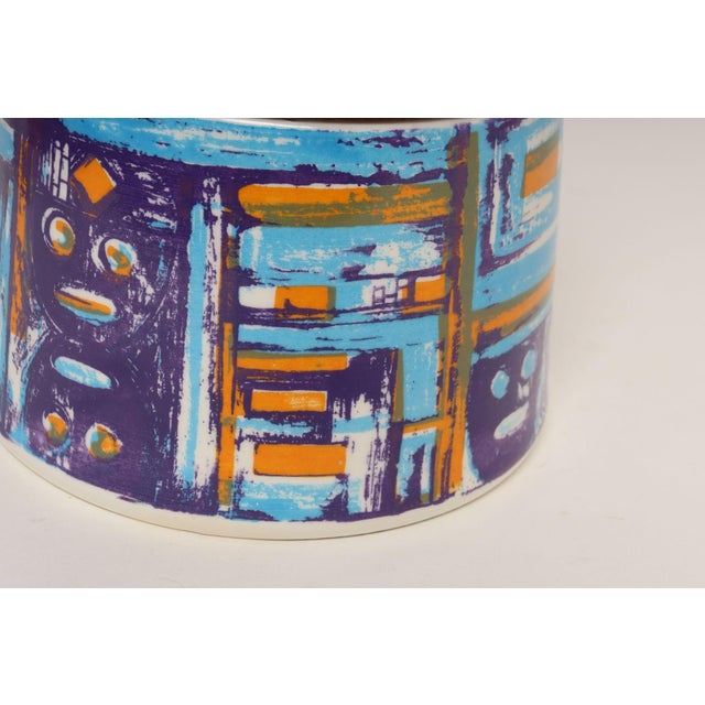 Vintage Elfi Stadler for Schramberg Faience Ceramic Lidded Jar / Canister / Box For Sale - Image 11 of 17