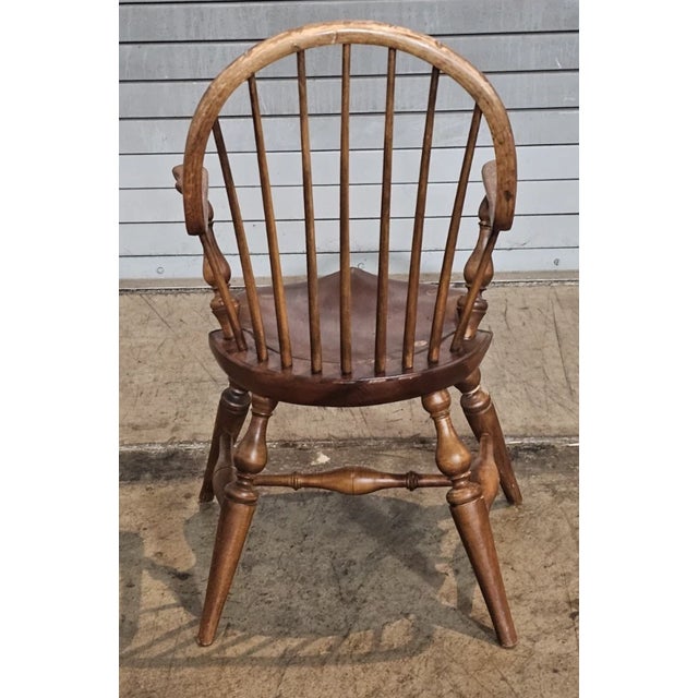 Mid 20th Century Mid 20th Century d.r. Dimes Childs Size Continuous Arm Windsor Chair Bench Made in New Hampshire For Sale - Image 5 of 7
