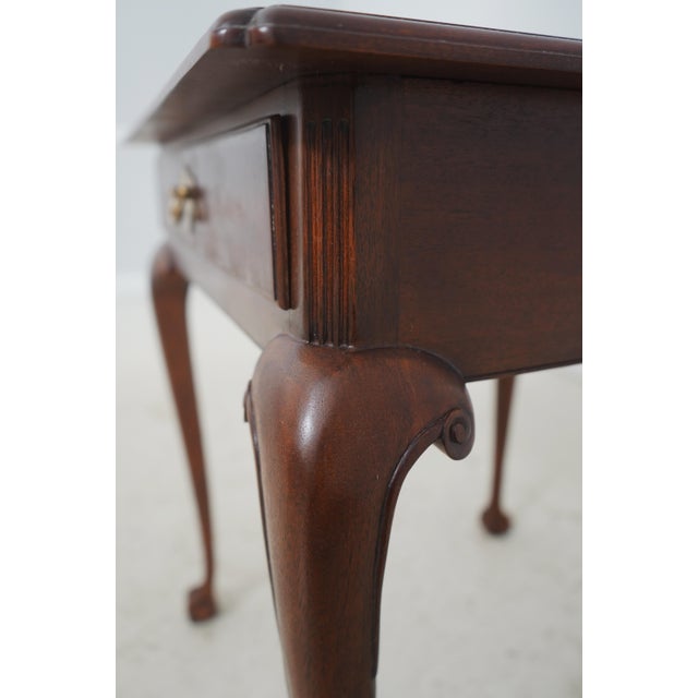 Ball & Claw Feet Custom Mahogany Lamp Table For Sale - Image 15 of 16